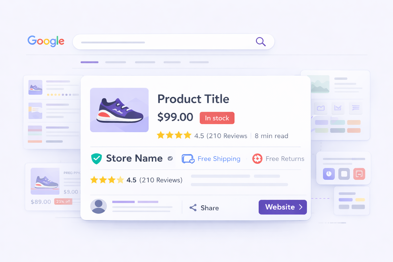product rich results example from schema monster wp plugin